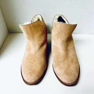 Tan Suede Kelsi Dagger Sherpa Brooklyn Ankle Boots Wms 7.5 Outdoor Rustic Gorp